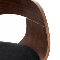 Barová židle Kingston, textil, ořech / černá - 4