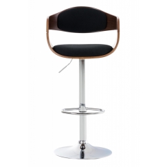 Barová židle Kingston, textil, ořech / černá