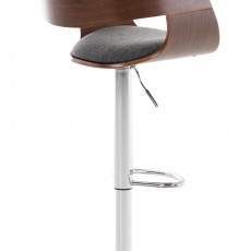 Barová židle Kingston, textil, ořech / světle šedá - 2
