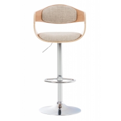 Barová židle Kingston, textil, přírodní / krémová