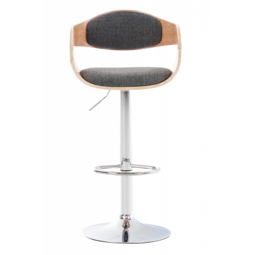 Barová židle Kingston, textil, přírodní / světle šedá - 1