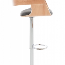 Barová židle Kingston, textil, přírodní / světle šedá - 2