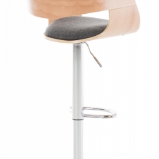 Barová židle Kingston, textil, přírodní / světle šedá - 3