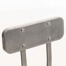 Barová židle kovová Eaton, metalická - 6