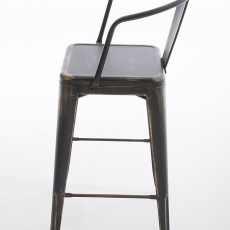 Barová židle kovová Mason L, antik černá - 2