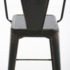 Barová židle kovová Mason L, antik černá - 3
