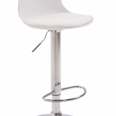 Barová židle Kyla II., syntetická kůže, bílá - 1