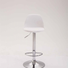Barová židle Kyla II., syntetická kůže, bílá - 2