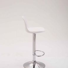 Barová židle Kyla II., syntetická kůže, bílá - 3