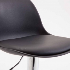 Barová židle Kyla II., syntetická kůže, černá - 6