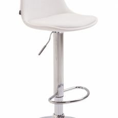 Barová židle Kyla III., syntetická kůže, bílá - 1