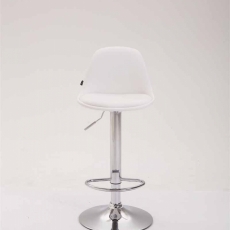 Barová židle Kyla III., syntetická kůže, bílá - 2