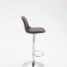 Barová židle Kyla III., syntetická kůže, černá - 3