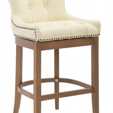 Barová židle Lake, krémová / dřevo - 1
