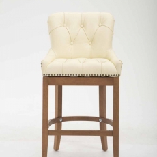 Barová židle Lake, krémová / dřevo - 2