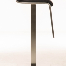 Barová židle Lameng, syntetická kůže, černá - 3
