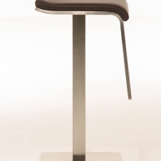Barová židle Lameng, syntetická kůže, hnědá - 3