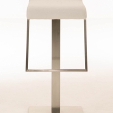 Barová židle Lameng, textil, bílá - 2