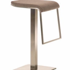 Barová židle Lameng, textil, šedá - 1