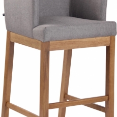 Barová židle Lara, šedá / dřevo - 1