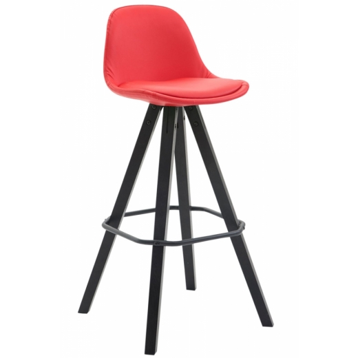 Barová židle Laura, červená / černá - 1