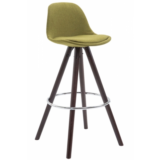 Barová židle Lauren, světle zelená / hnědá - 1