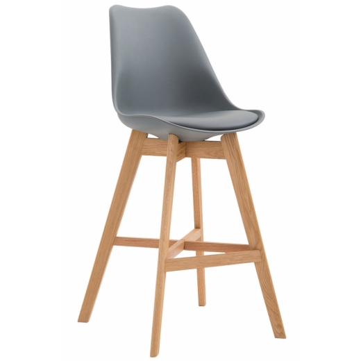 Barová židle Lenisa, světle šedá - 1