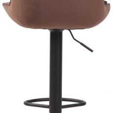 Barová židle Lentini, samet, černá / hnědá - 5