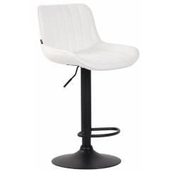 Barová židle Lentini, syntetická kůže, černá / bílá
