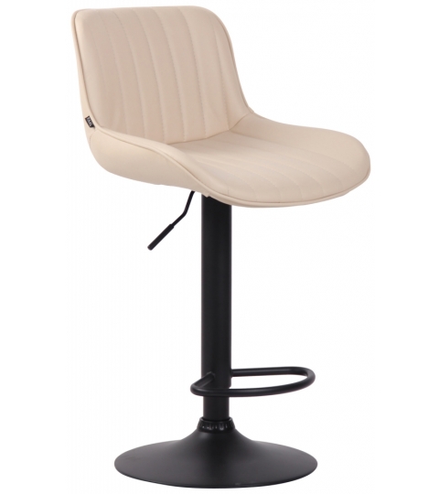 Barová židle Lentini, syntetická kůže, černá / krémová