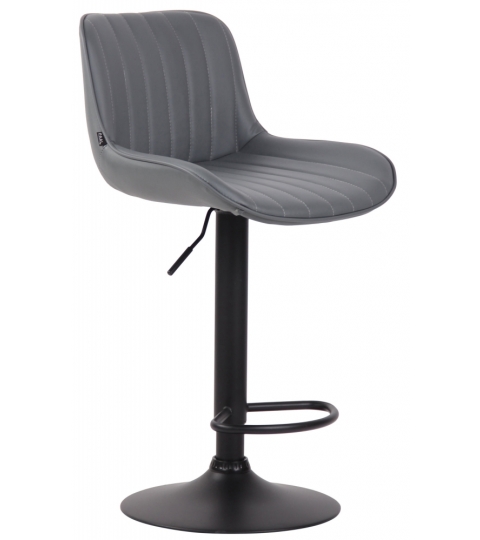 Barová židle Lentini, syntetická kůže, černá / šedá