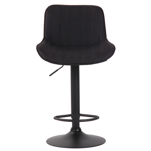 Barová židle Lentini, textil, černá / černá - 1