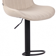 Barová židle Lentini, textil, černá / krémová - 1