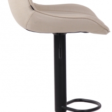 Barová židle Lentini, textil, černá / krémová - 3