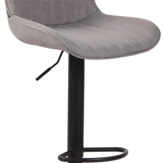 Barová židle Lentini, textil, černá / šedá - 1