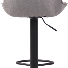 Barová židle Lentini, textil, černá / šedá - 5