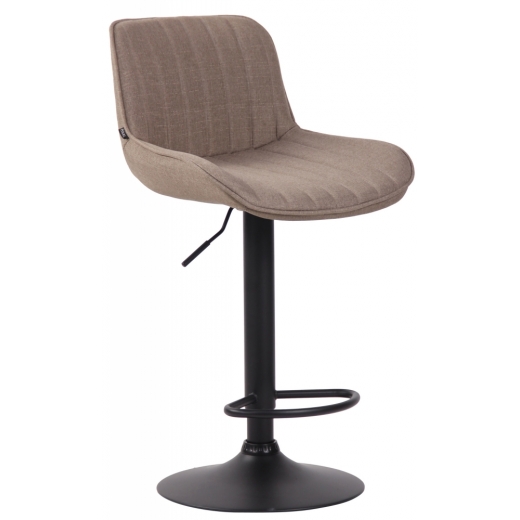 Barová židle Lentini, textil, černá / taupe - 1