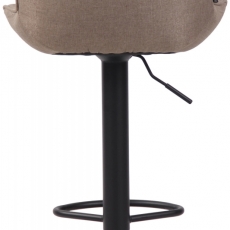 Barová židle Lentini, textil, černá / taupe - 5