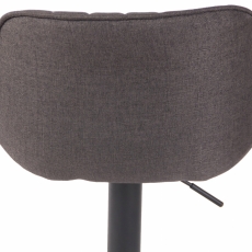 Barová židle Lentini, textil, černá / tmavě šedá - 6