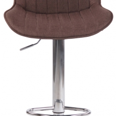 Barová židle Lentini, textil, chrom / hnědá - 2
