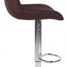 Barová židle Lentini, textil, chrom / hnědá - 3