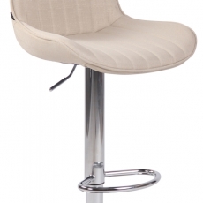 Barová židle Lentini, textil, chrom / krémová - 1