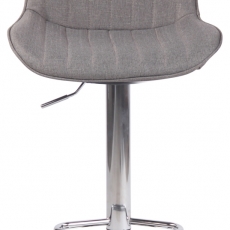 Barová židle Lentini, textil, chrom / šedá - 2