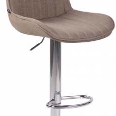 Barová židle Lentini, textil, chrom / taupe - 1