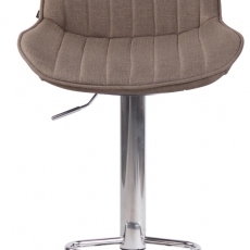 Barová židle Lentini, textil, chrom / taupe - 2
