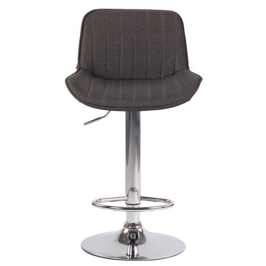 Barová židle Lentini, textil, chrom / tmavě šedá - 1