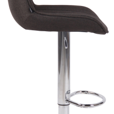 Barová židle Lentini, textil, chrom / tmavě šedá - 2
