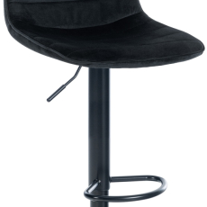 Barová židle Lex, samet,  černá podnož / černá - 1