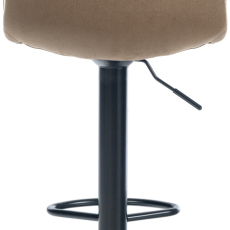 Barová židle Lex, samet,  černá podnož / hnědá - 4