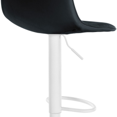 Barová židle Lex, syntetická kůže,  bílá podnož / černá  - 3